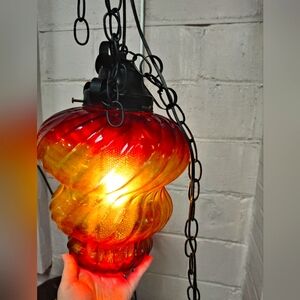 Vintage MCM Swag Chain Lamp